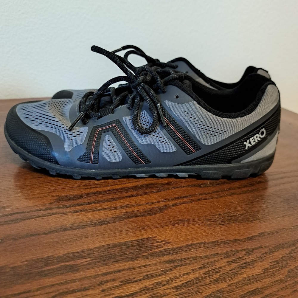 Xero Shoes Mens Mesa Trail II Steel Gray Black Minimalist Running Shoes 9.5